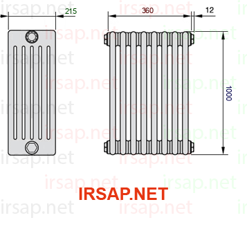 Радиатор IRSAP Tesi 61000/8 T12 CL 01